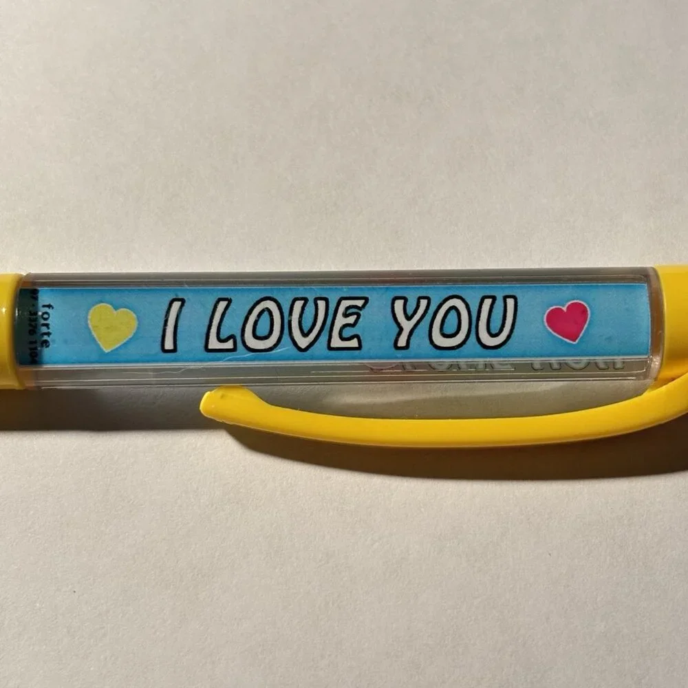 I Love You Floaty Pen Red Heart Moves Wedding Shower Marriage Valentines Gift